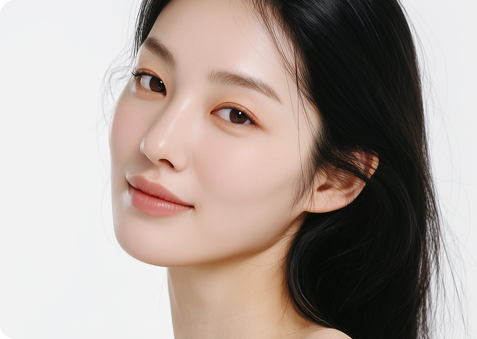 자연스럽고 또렷한 인상의 모델 이미지